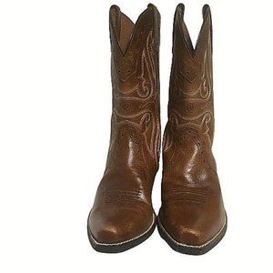 Ariat Heritage Boot Sz Y 2 Brown Leather 10010912